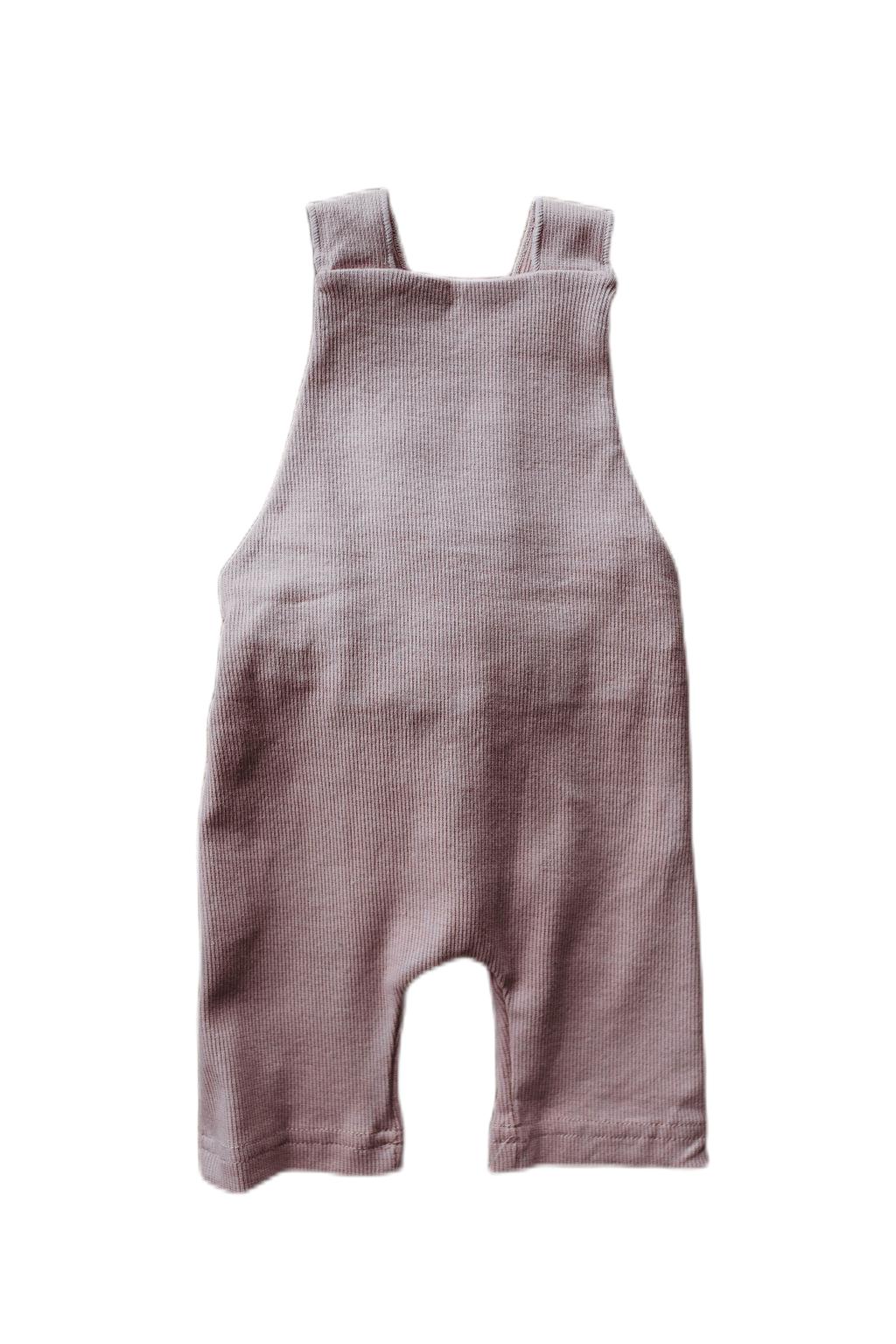 Organic Cotton Ribbed Knit Overall in "Mauve" Chubby Lamb   