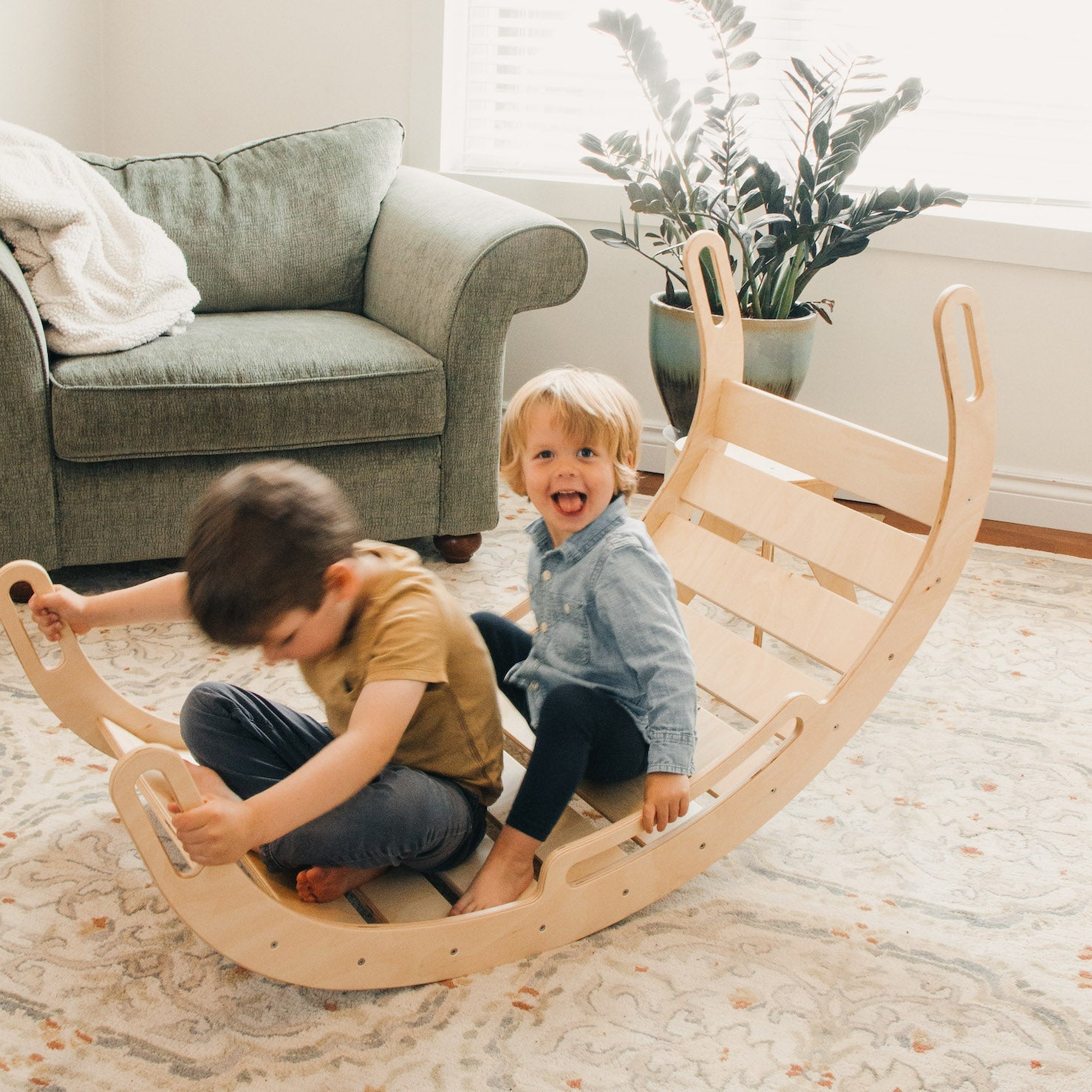 PlayArch XL - Large Wooden Climber and Rocker All Circles   