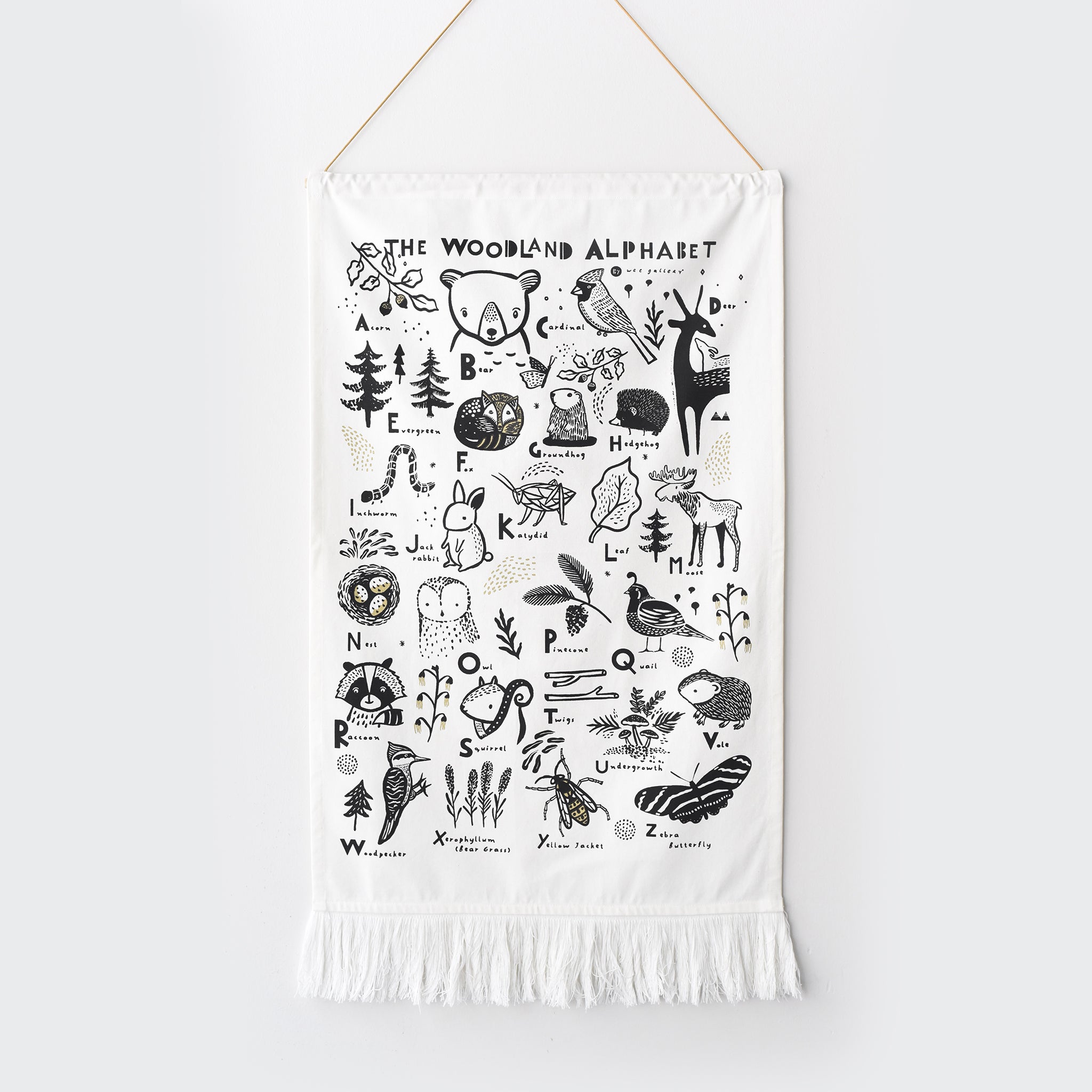 Woodland Alphabet Printed Tapestry Wee Gallery   