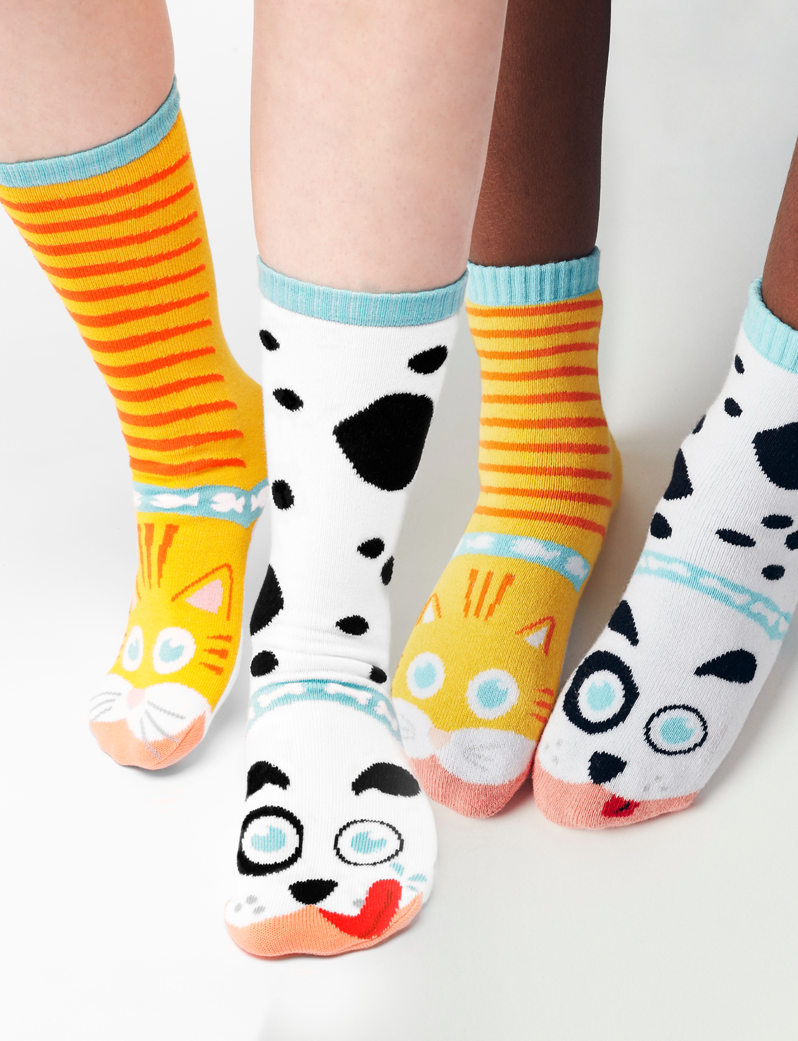 CAT & DOG DAD-and-ME MATCHY MISMATCHY SOCKS GIFT SET Pals Socks   