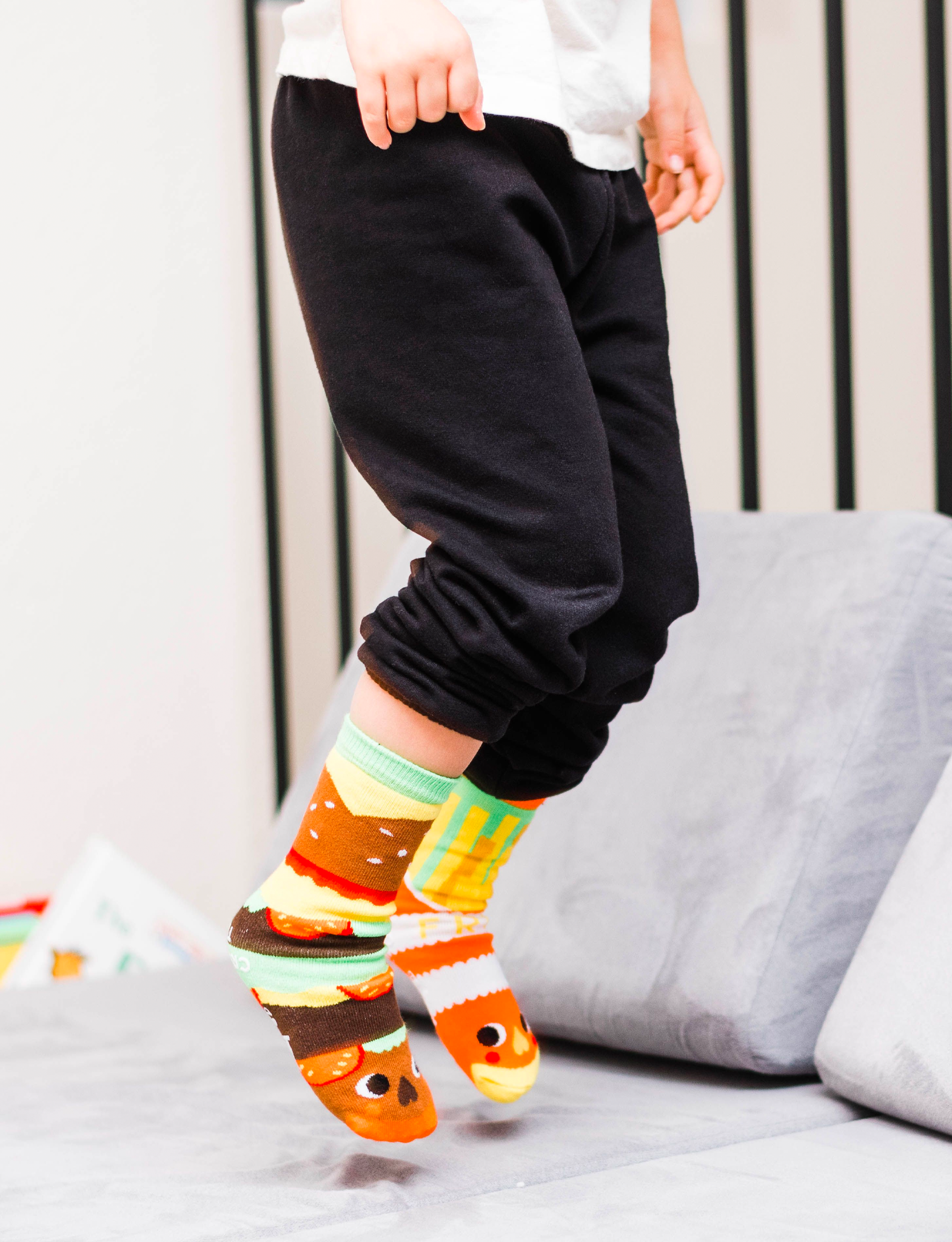 BURGER & FRIES DAD-and-ME MATCHY MISMATCHY SOCKS SET Pals Socks   