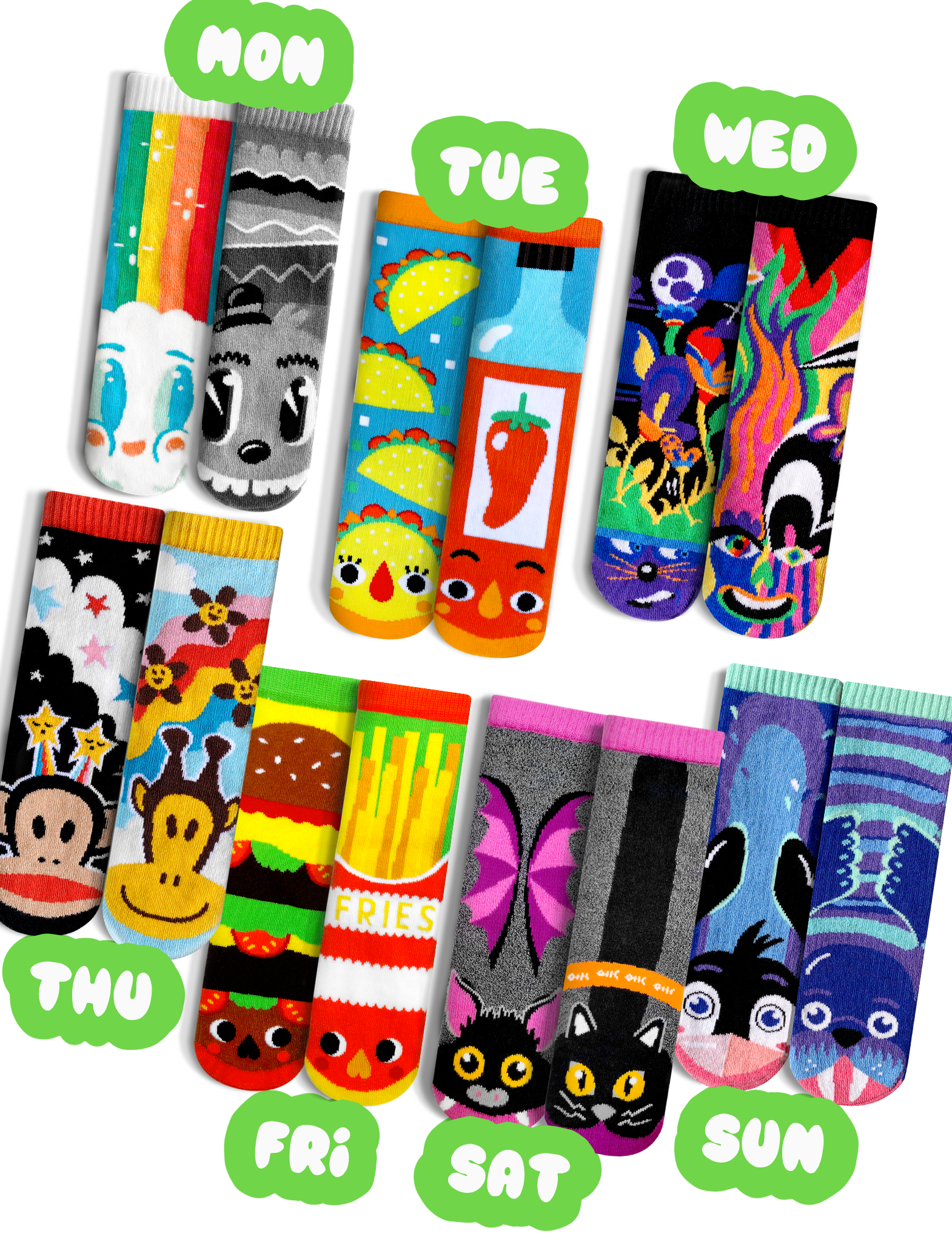 PALS for EVERY DAY of the WEEK BUNDLE Pals Socks   