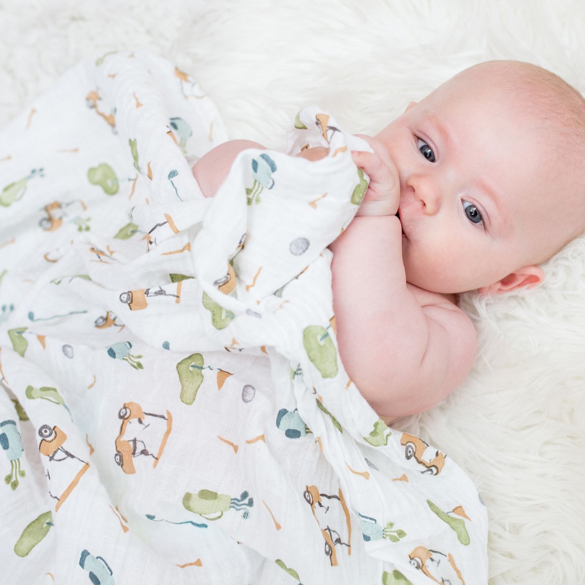 Cotton Muslin Swaddle Lulujo   