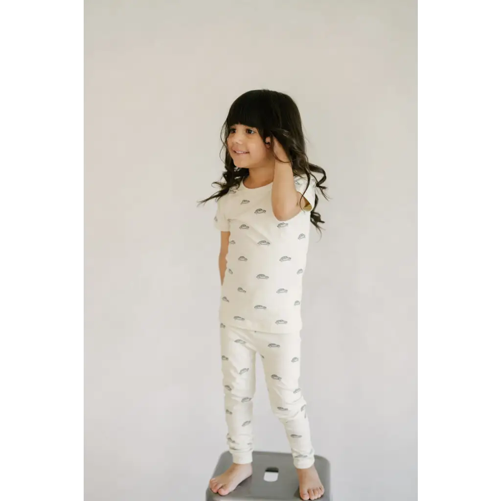 Retro Cruiser Pajama Set Polished Prints   