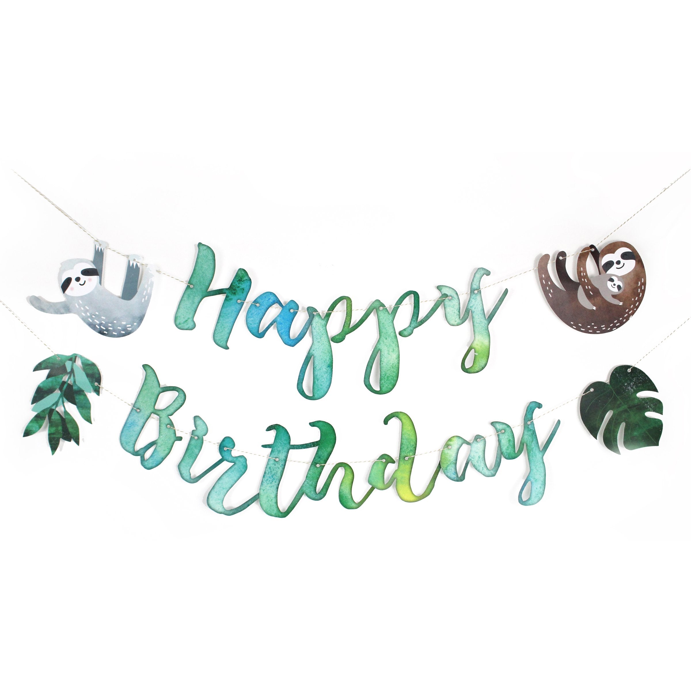 Sloth Banner - Sloth Birthday Banner Merrilulu   