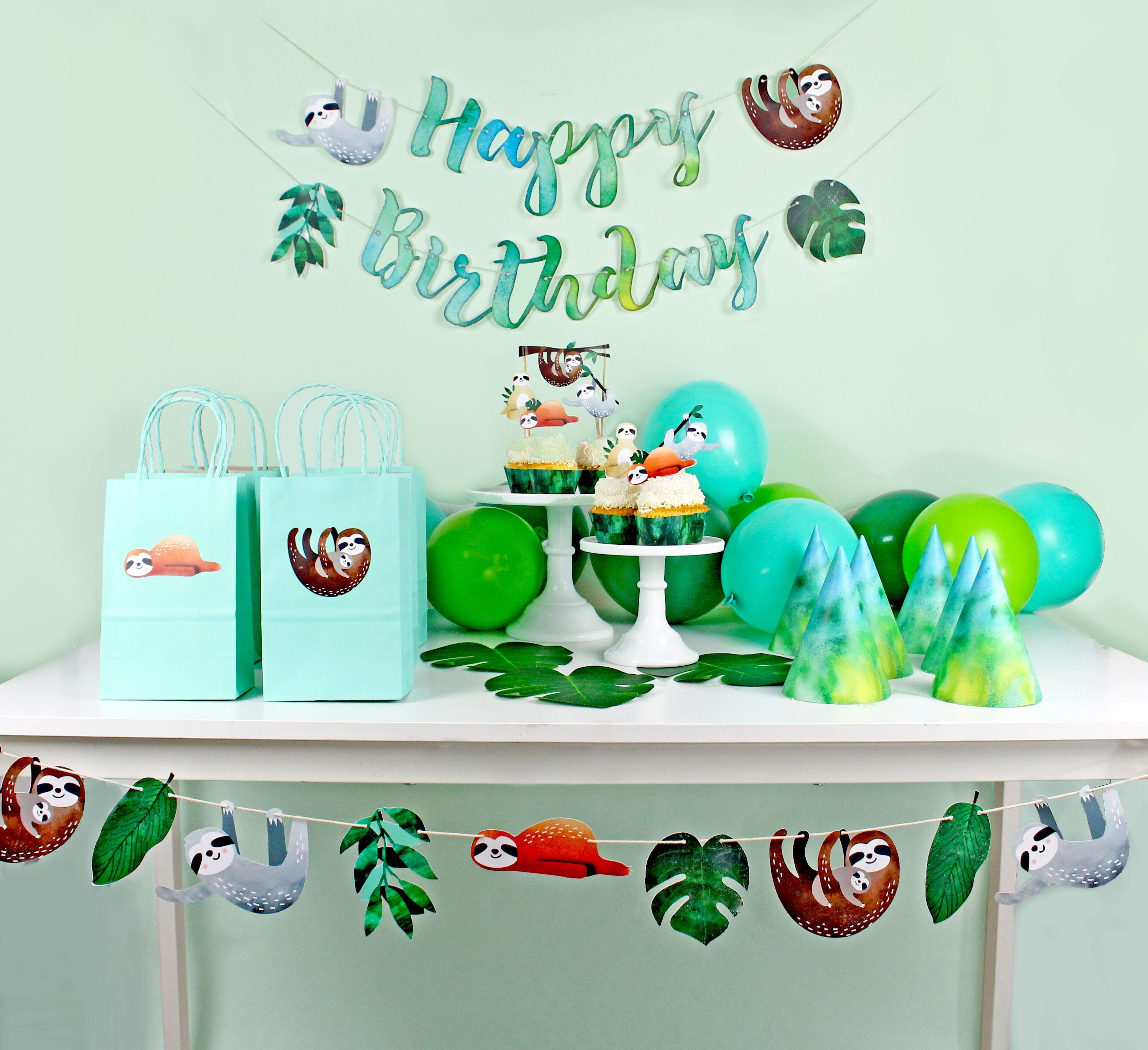 Sloth Banner - Sloth Birthday Banner Merrilulu   