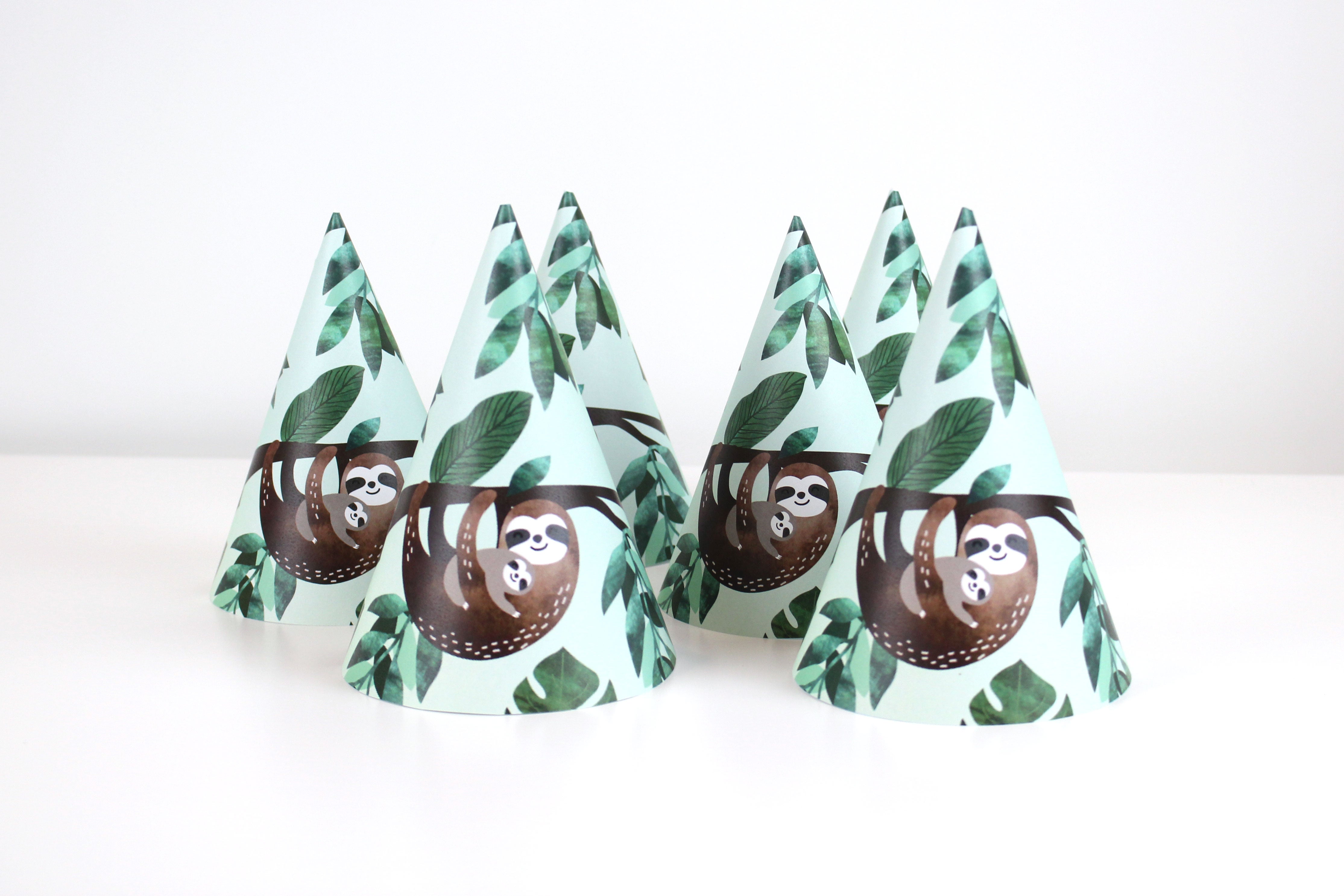 Sloth Party Hats, 12 Ct Merrilulu   