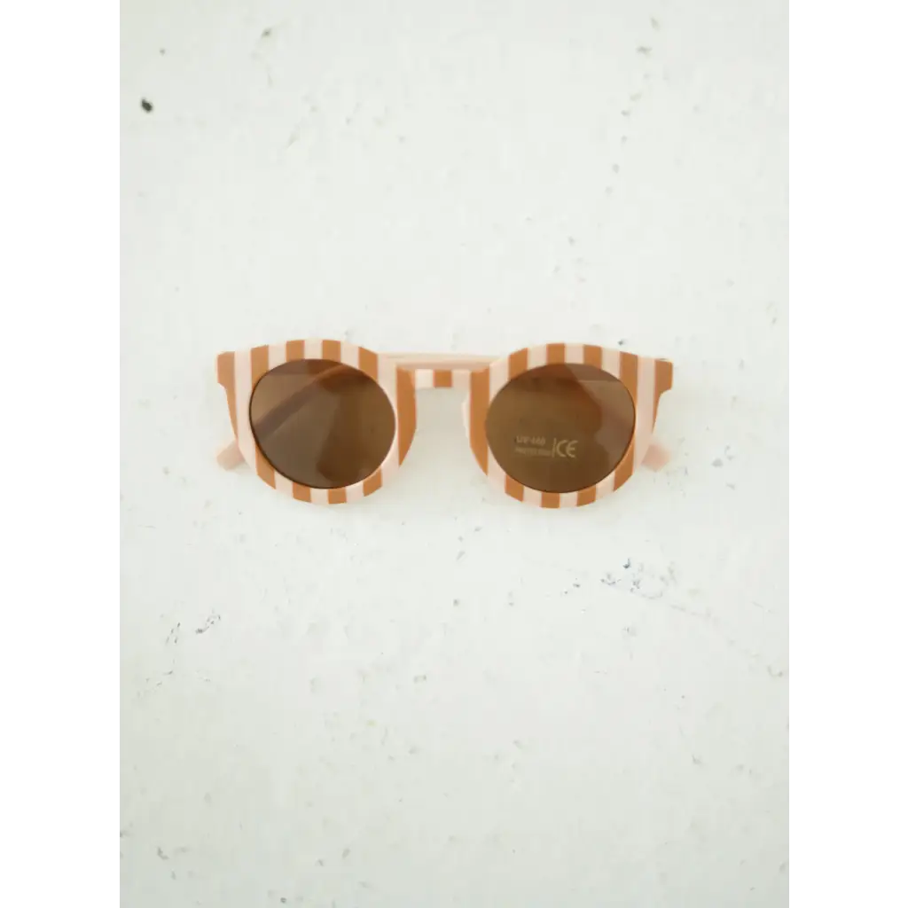 Striped Sunglasses for Babies + Kids Polished Prints Pink/Brown  