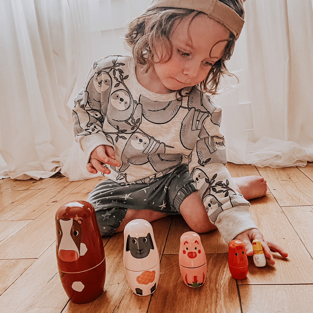 Farm Animal Russian Dolls Bigjigs Toys   