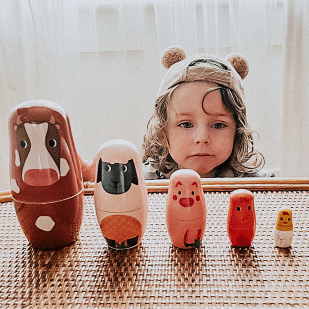 Farm Animal Russian Dolls Bigjigs Toys   