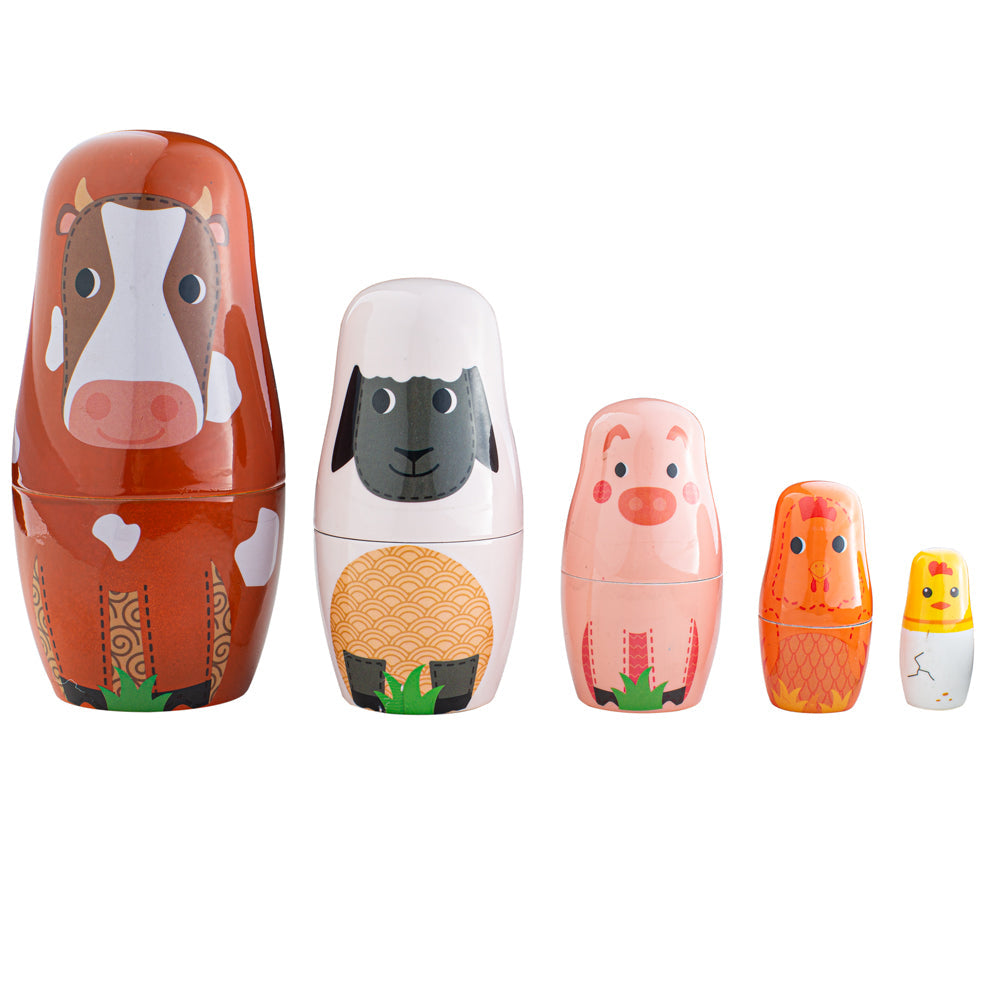 Farm Animal Russian Dolls Bigjigs Toys   