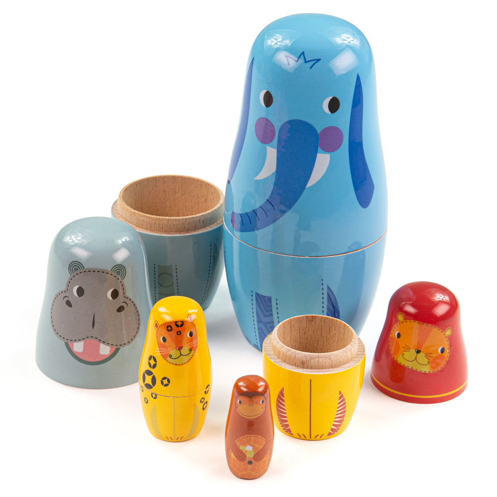 Jungle Animal Russian Dolls Bigjigs Toys   