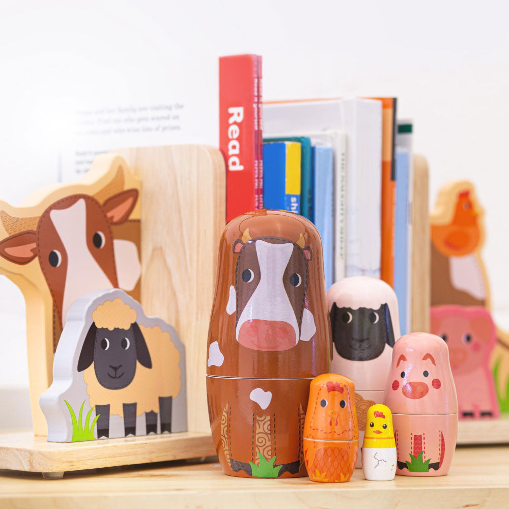 Farm Animal Russian Dolls Bigjigs Toys   