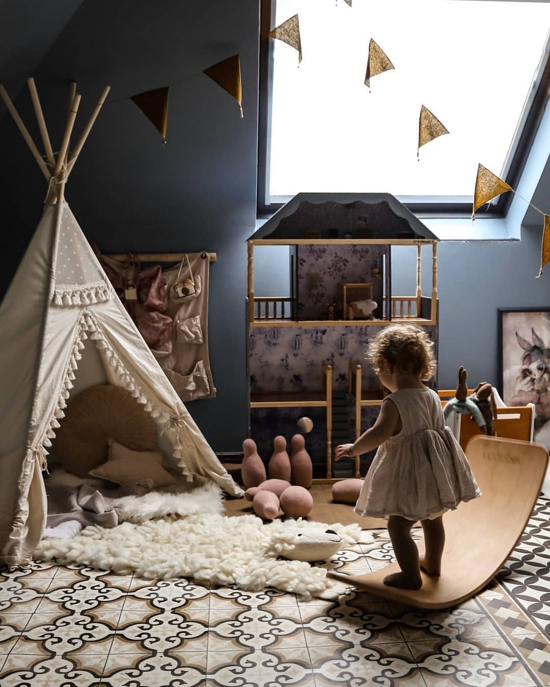 MINICAMP Boho Kids Teepee With Tassels minicamp   