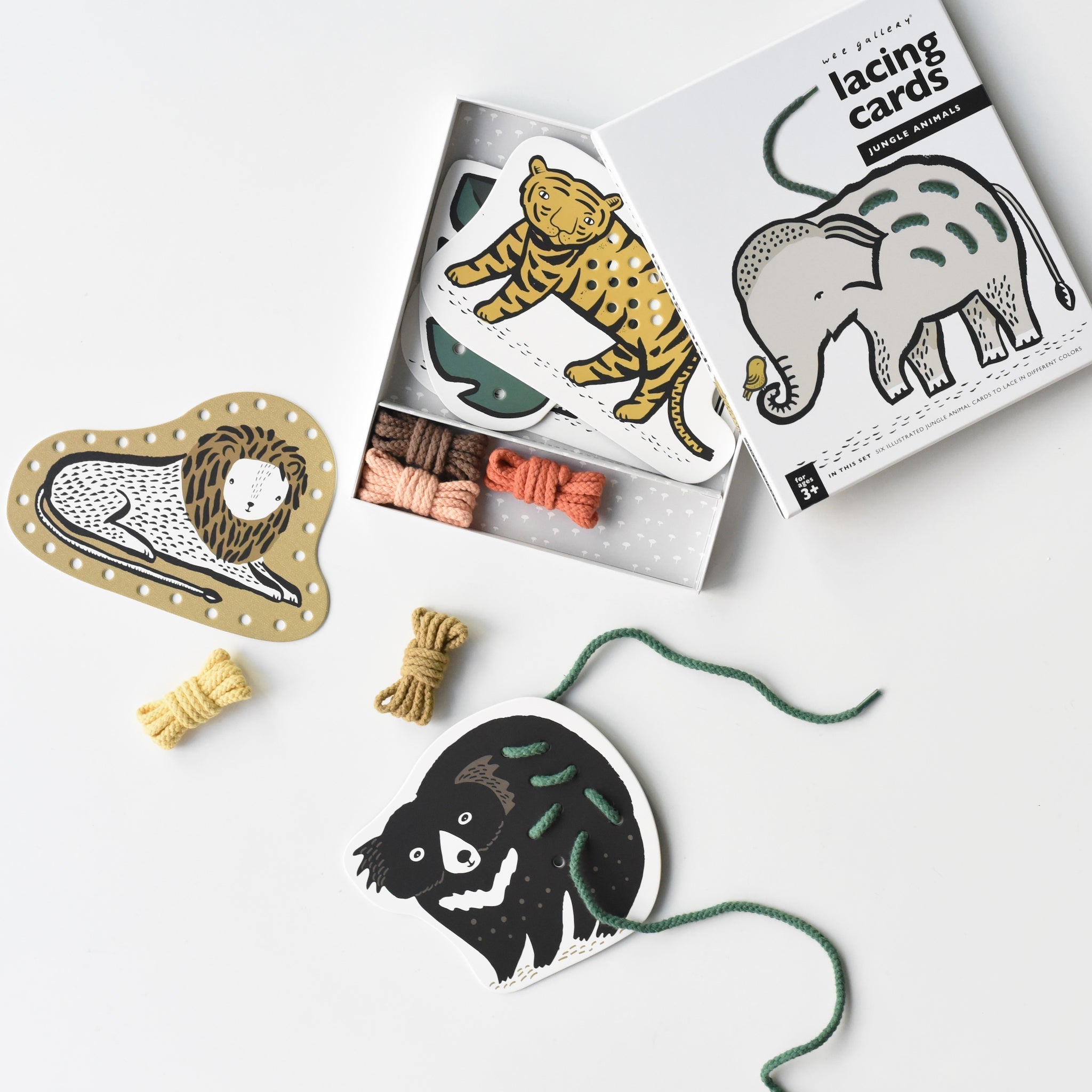 Lacing Cards - Jungle Animals Wee Gallery   