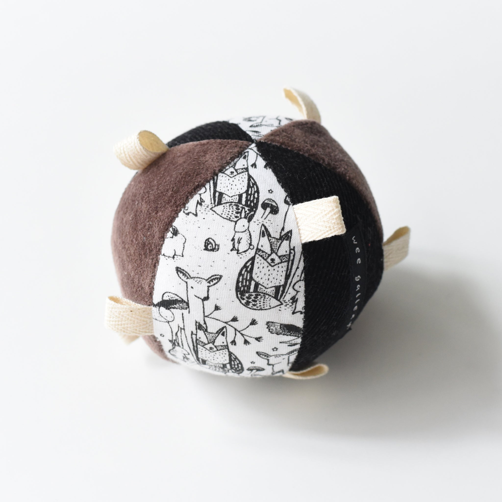 Taggy Ball With Rattle - Woodland Wee Gallery   