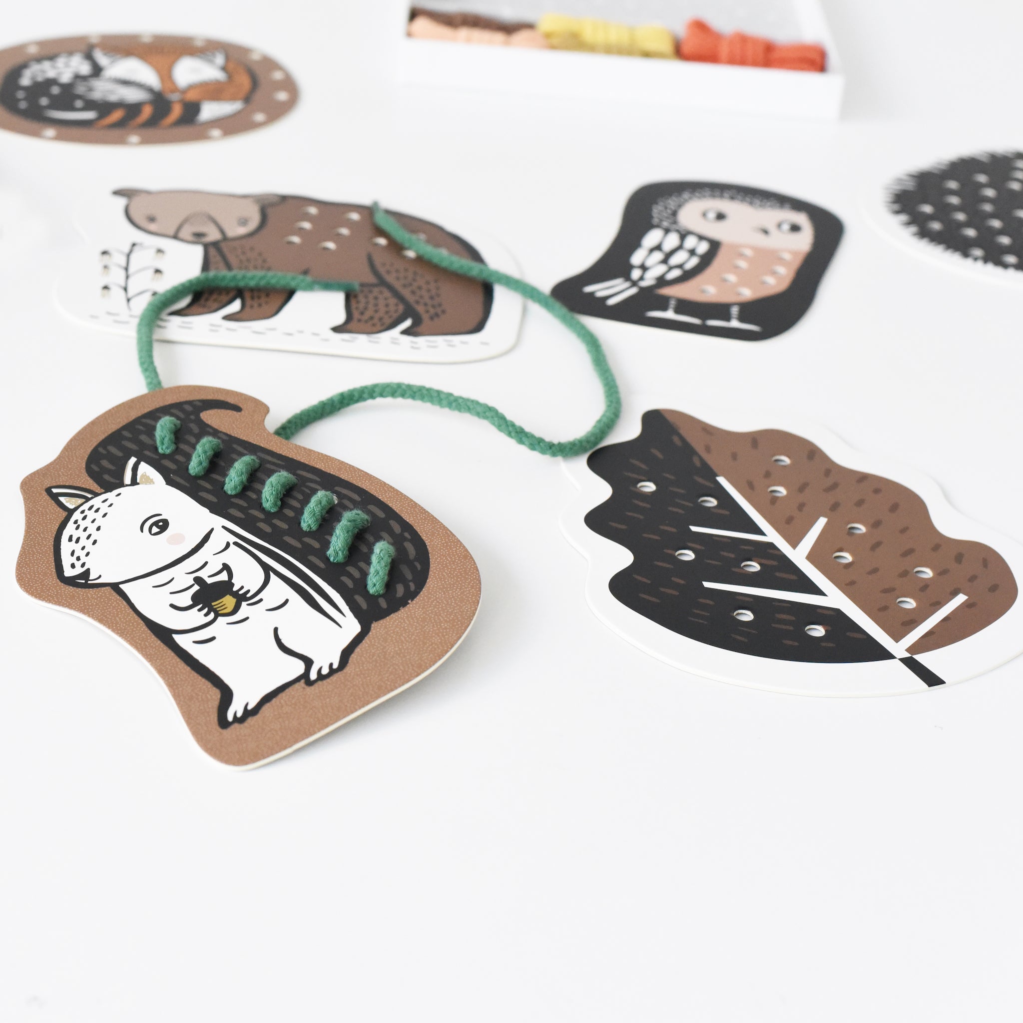 Lacing Cards - Woodland Animals Wee Gallery   