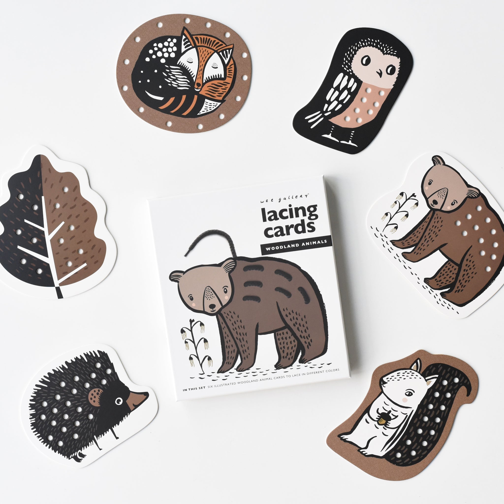 Lacing Cards - Woodland Animals Wee Gallery   